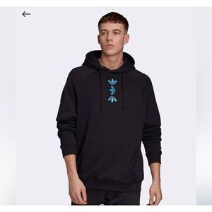 Adidas Iridescent Logo Black Hoodie | M